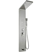 Cueffer Panel de Ducha de Acero Inoxidable Columna de Hidromasaje 5 en 1 Columna de Hidromasaje para Hogar Hotel…